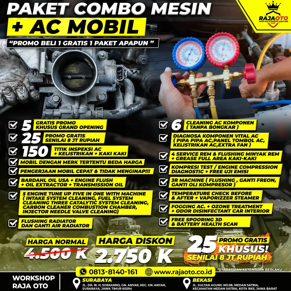 Paket Combo Mesin + AC Mobil