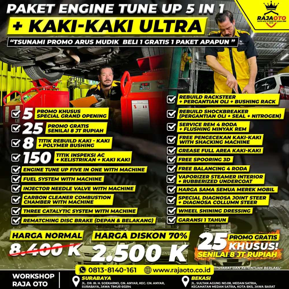 Paket Engine Tune Up 5 in 1 + Kaki-Kaki Ultra
