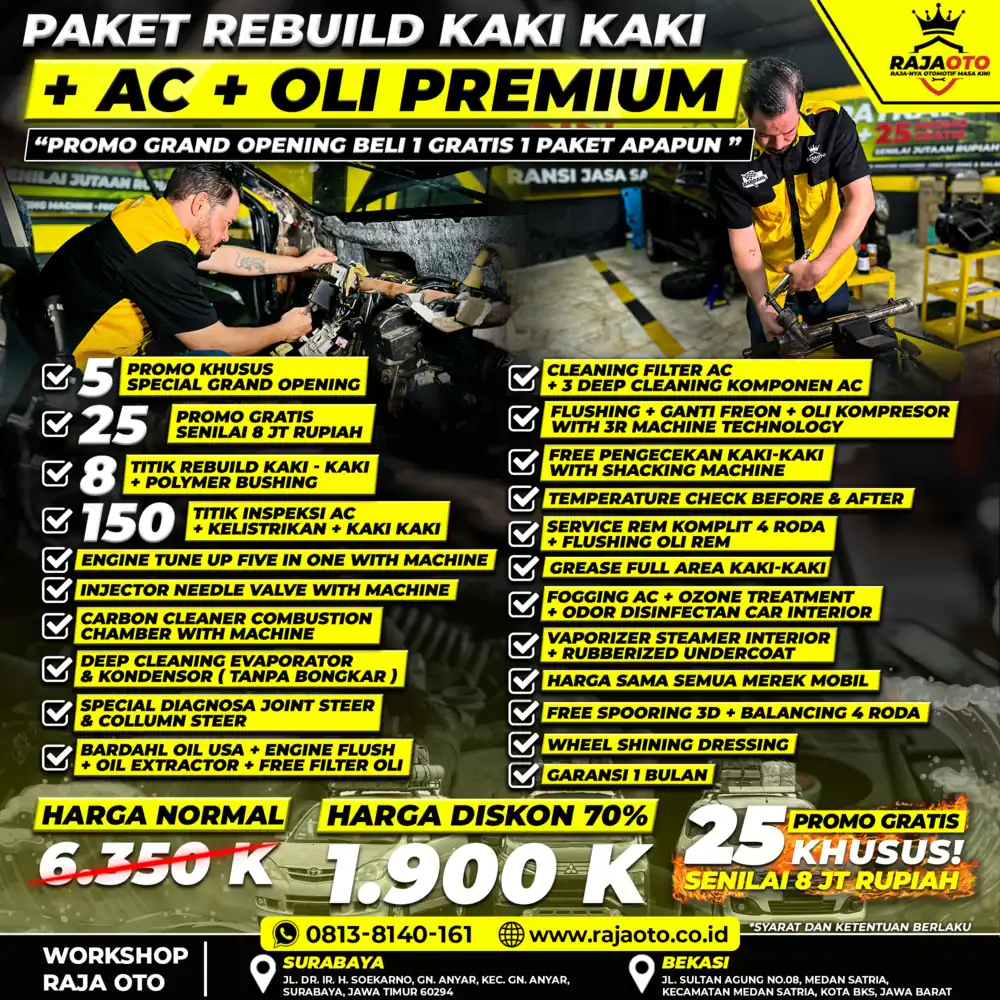 Paket Rebuild Kaki-Kaki + AC + Oli Premium