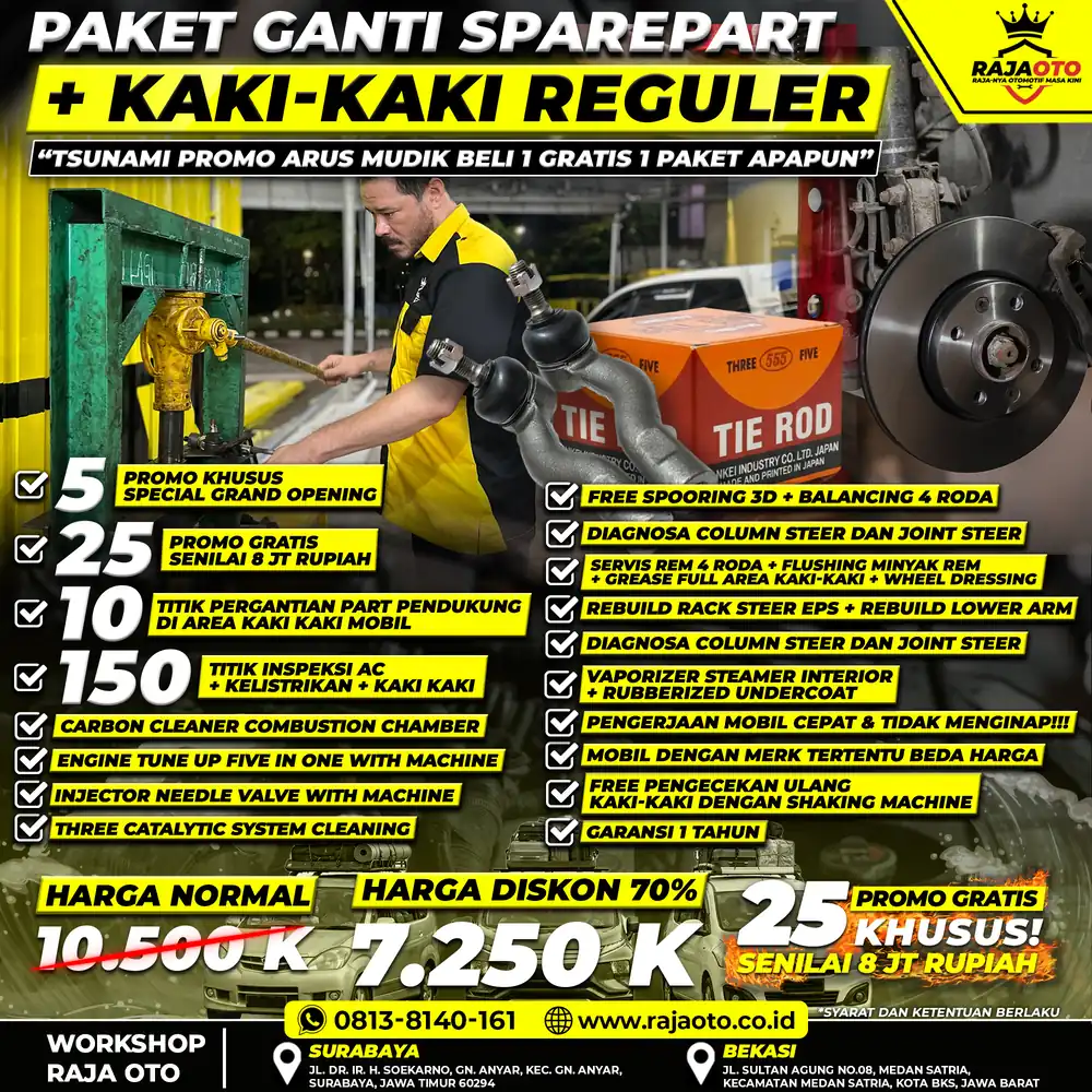 Paket Ganti Sparepart + Kaki-Kaki Reguler