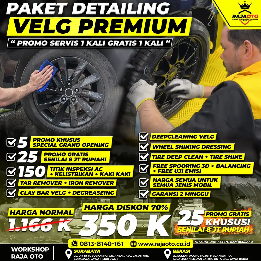 Paket Detailing Velg Premium
