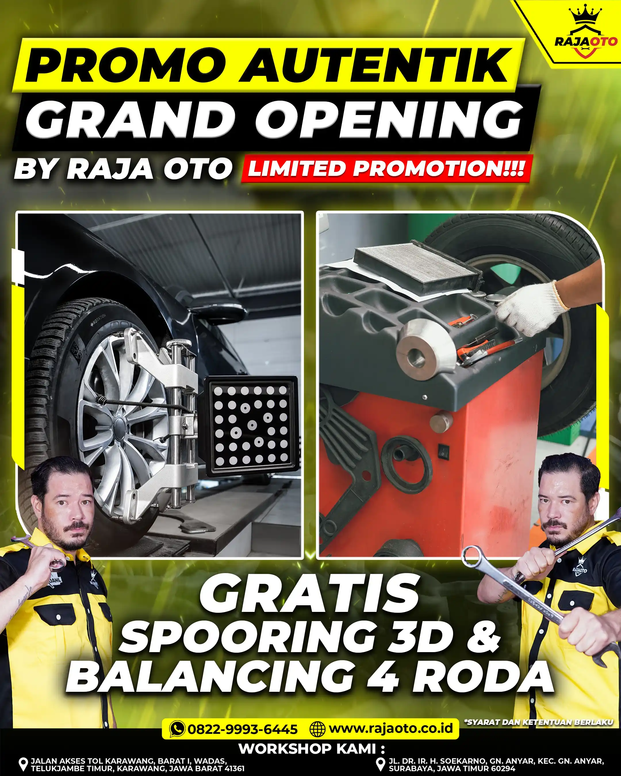 Gratis Spooring 3D & Balancing 4 Roda