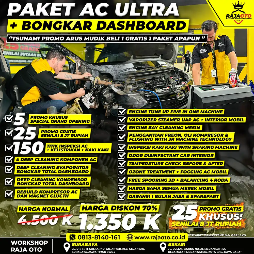 Paket AC Ultra + Bongkar Dashboard