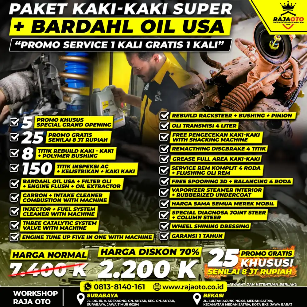 Paket Kaki-Kaki Super + Bardahl Oil USA