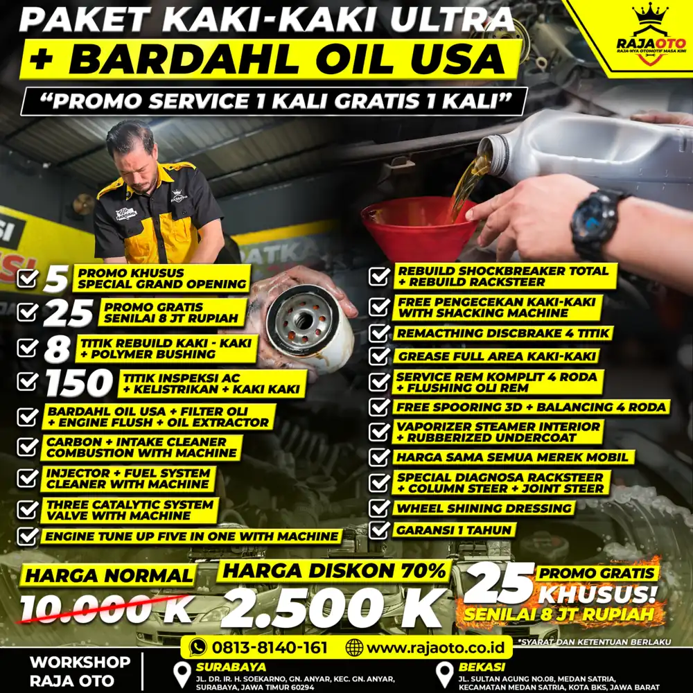 Paket Kaki-Kaki Ultra + Bardahl Oil USA