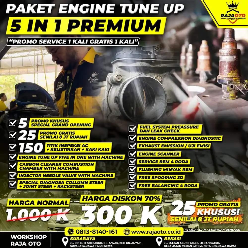 Paket Engine Tune Up 5 in 1 Premium