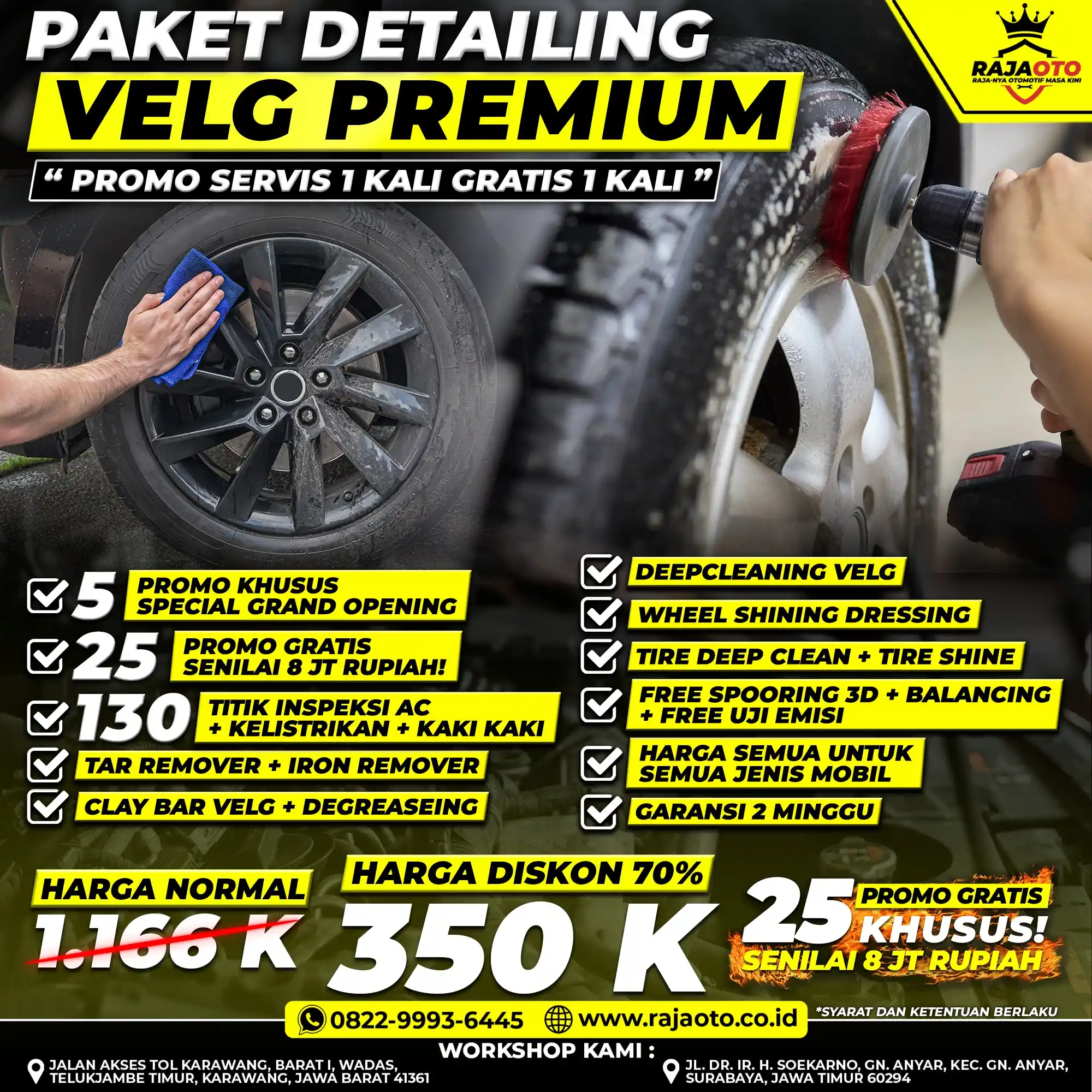 Paket Detailing Velg Premium